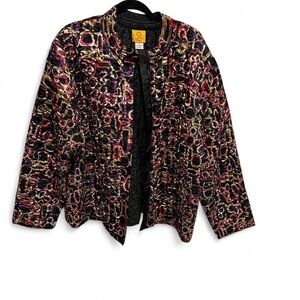 Ruby Rd. Multicolor Patterned Jacket